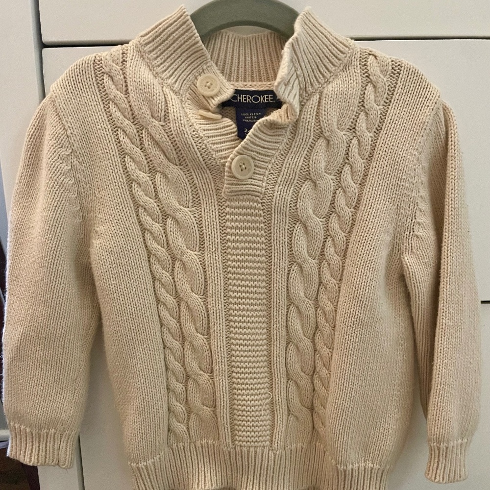 Cable knit boys sweater